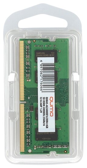 Модуль памяти So-dimm DDR-4 16GB Qumo 2666MHz 2Gx8 CL17 260P 1.2V (qum4s-16g2400n17) QUM4S-16G2400N