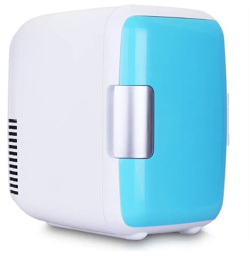 Автомобильный холодильник 4 литра / Мини холодильник / Портативный переносной холодильник / Сумка Холодильник / голубой
