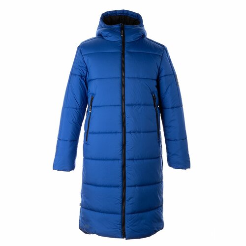  куртка Huppa зимняя, силуэт прямой, стеганая, светоотражающие элементы, карманы, капюшон, размер XL, синий