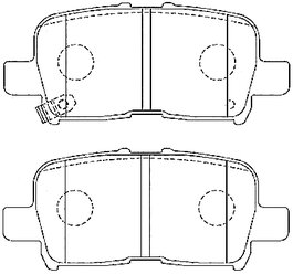 Дисковые тормозные колодки задние NIBK PN8803 для Honda, Acura (4 шт.)