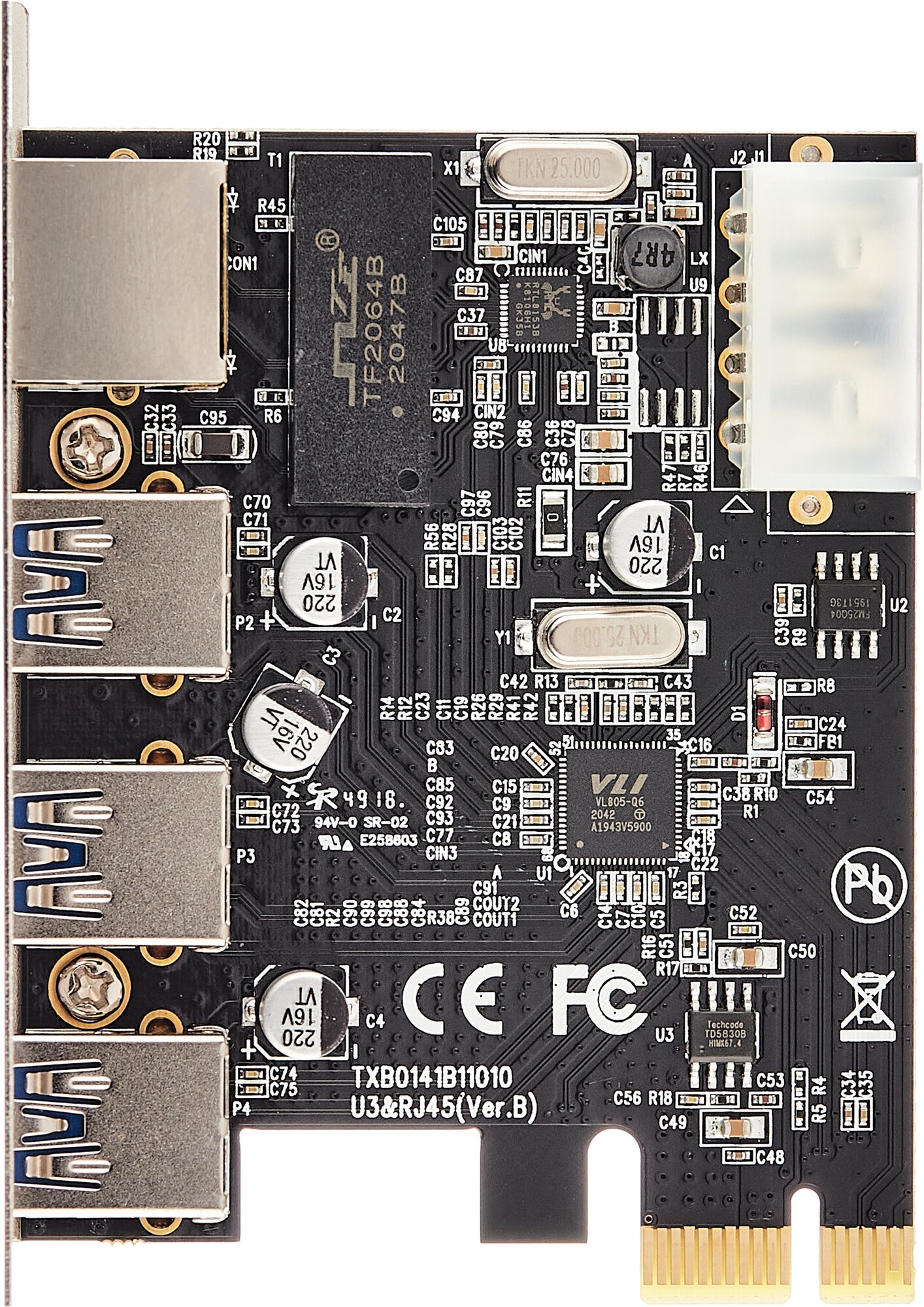Контроллер USB 32 Gen1 ORICO PNU-3A1R
