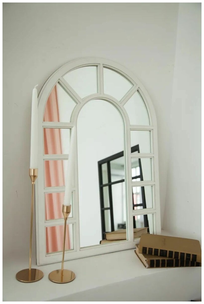 Зеркало арочное декоративное (фальш окно) "Неаполь" 60х90 см