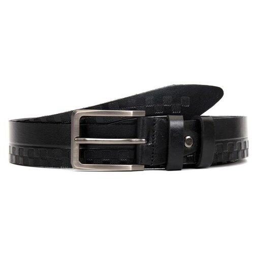 фото Ремень мужской, ширина 3.5 см, пряжка металл, цвет чёрный fabretti