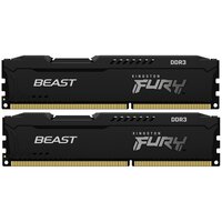 Оперативная память 8Gb DDR-III 1600MHz Kingston Fury Beast Black (2x4Gb KIT) (KF316C10BBK2/8)