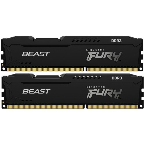 Оперативная память Kingston FURY Beast 8 ГБ DDR3 1600 МГц DIMM CL10 KF316C10BBK2/8 оперативная память kingston fury beast 16 гб 8 гб x 2 шт ddr3 1600 мгц dimm cl10 kf316c10bbk2 16