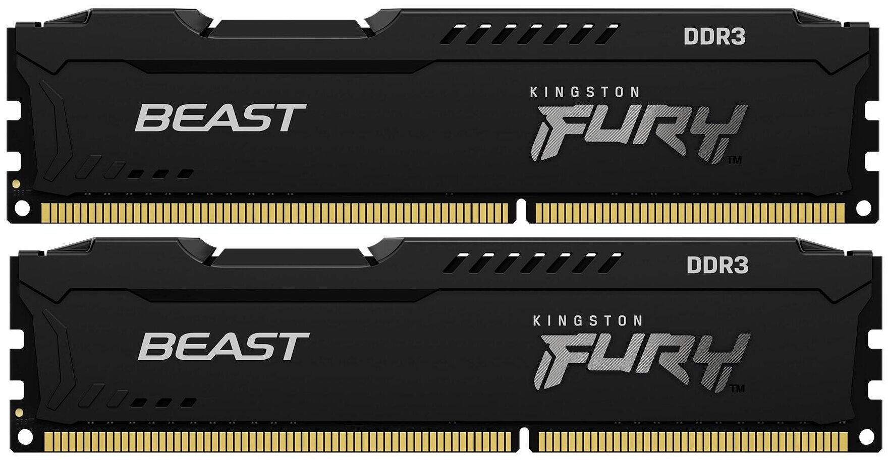 Оперативная память 8Gb DDR-III 1600MHz Kingston Fury Beast Black (2x4Gb KIT) (KF316C10BBK2/8)