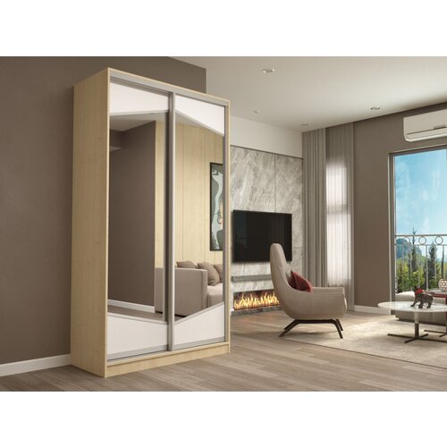 Шкаф-купе Композиция 52, ШВГ 100/220/60 см, клен