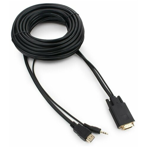 HDMI-->VGA кабель Cablexpert A-HDMI-VGA-03-10M переходник cablexpert 19m 15f длина 15см аудиовыход jack3 5 a hdmi vga 03 16029958