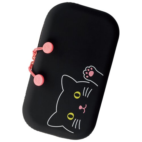 Пенал-косметичка школьный, детский «Черный кот»