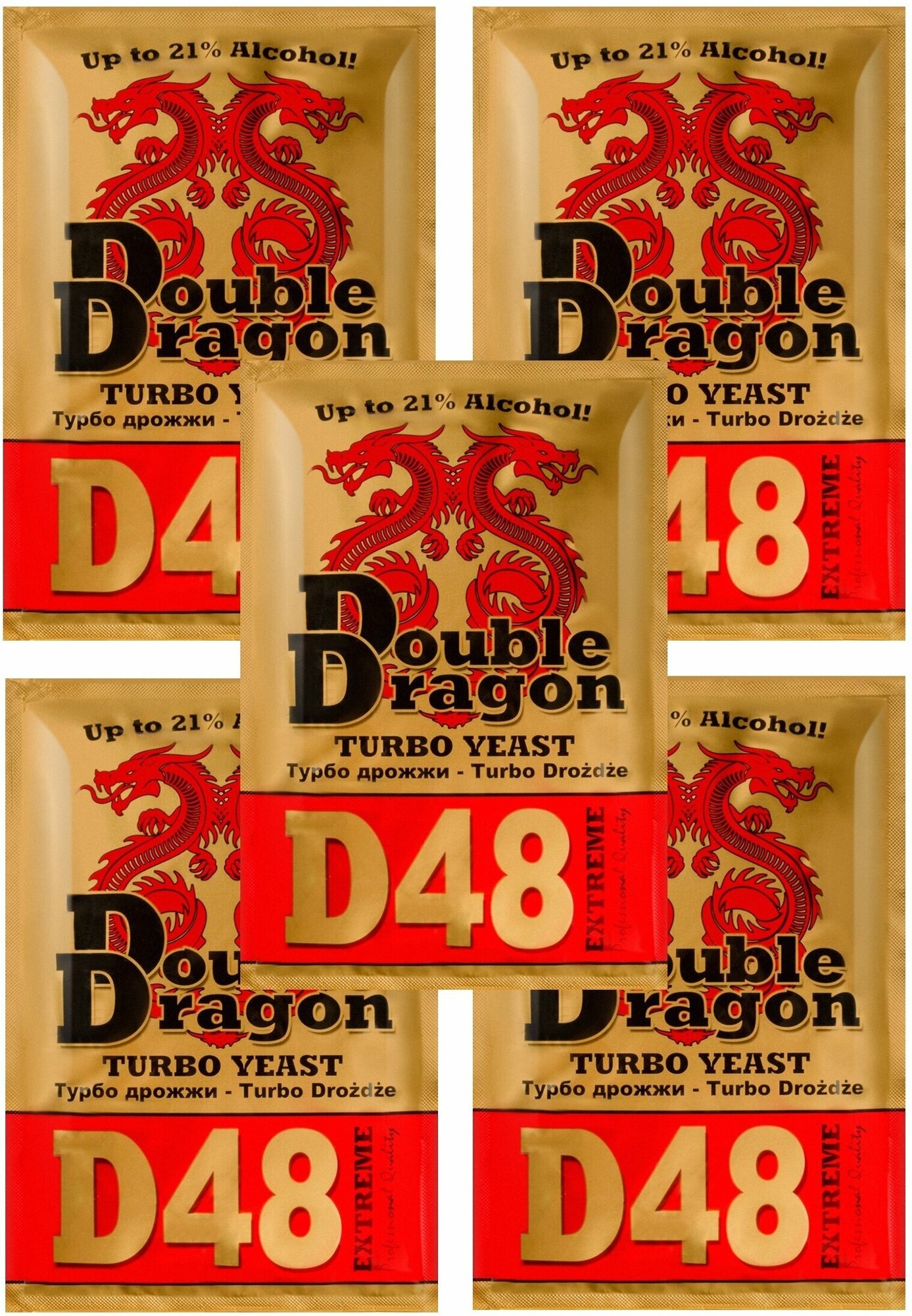 Дрожжи спиртовые Double Dragon D48 Turbo, 5 шт. 660 гр.