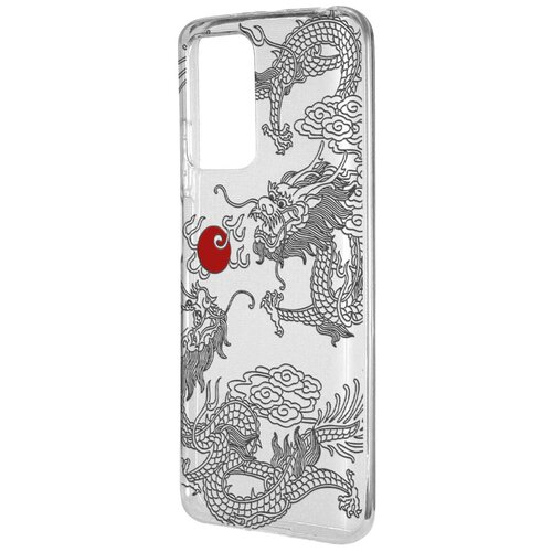Силиконовый чехол Mcover на Xiaomi Redmi 10 с рисунком Японский дракон инь / аниме силиконовый чехол mcover на xiaomi 12x с рисунком японский дракон инь аниме