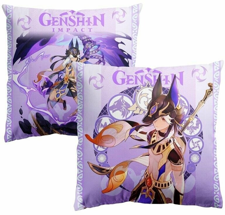 Двухстороняя подушка декоративная "Genshin Impact" Сайно