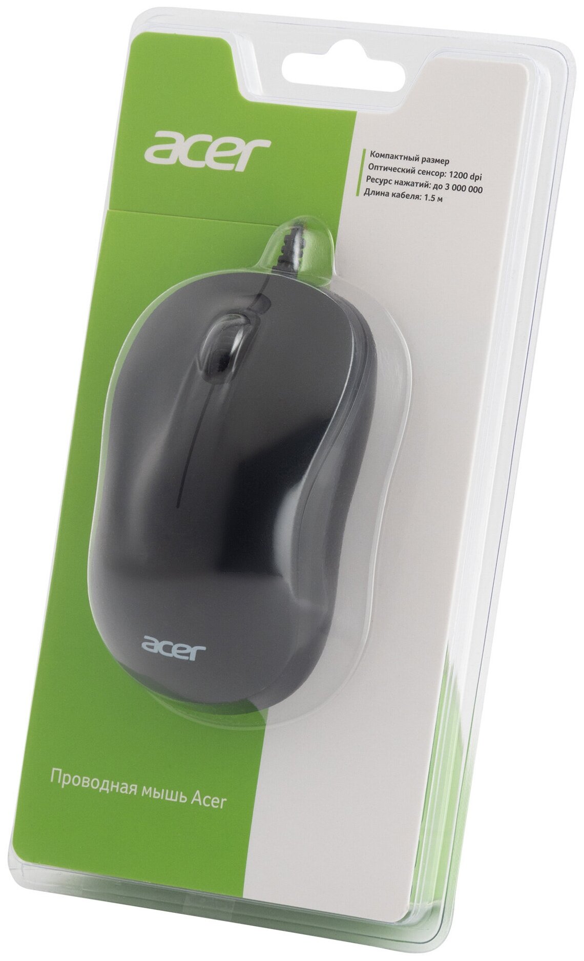 Мышь проводная Acer OMW140 черный ZL MCEEE00L