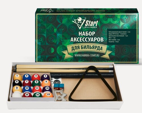 Изображение товара Набор Start Billiards, для американского пула, 38мм, 16 шаров