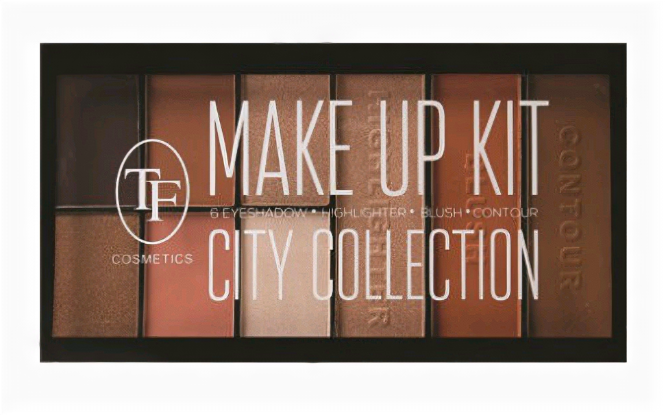 Triumph (palette) Cte-26 - Make Up Kit - City Collection Палетка для макияжа лица: тени + хайлайтер + румяна + контуринг 33 г. №202 вечерний