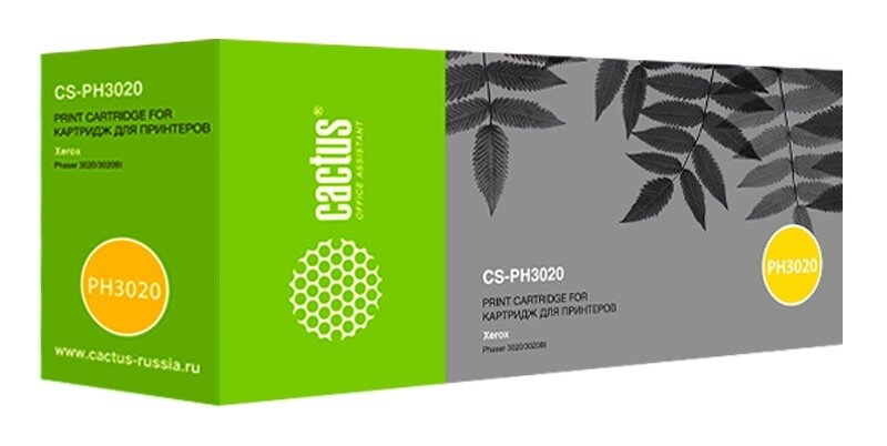 Картридж Cactus CS-PH3020 106R02773 черный, для XEROX Phaser 3020/3020BI, ресурс до 1500 страниц
