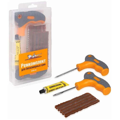 фото Ремкомплект для б/к шин в прозрачном кейсе (atrk-8) airline