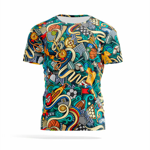 фото Футболка panin brand, размер 5xl, мультиколор