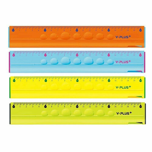 Линейка 20см Y-Plus, 4в1, линейка пластик, точилка, карандаш ч/ф, ластик