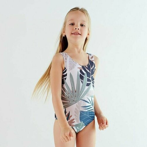 фото Купальник kaftan, размер 110, бежевый