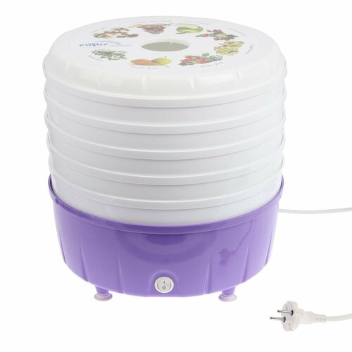 Сушилка для овощей и фруктов -Люкс СШ-023 350 Вт 5 ярусов до 5 кг белая 599800₽