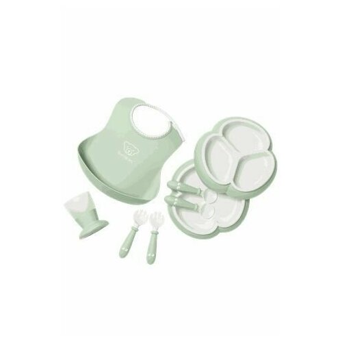 Дтская посуда BabyBjorn Dinnerware Set 8пр Powder Green