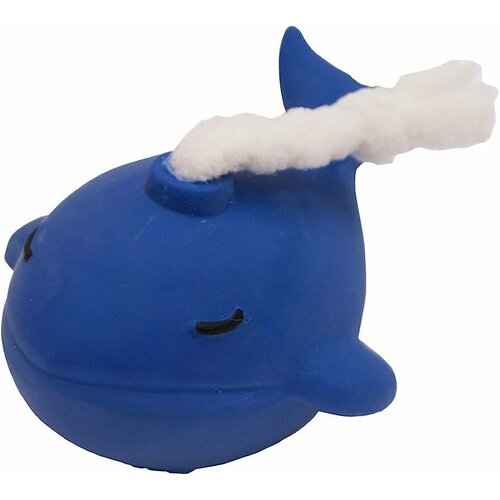 Латексная игрушка-бомбочка для собак Japan Premium Pet в форме кита для чистки зубов. Для миниатюрных и мелких пород