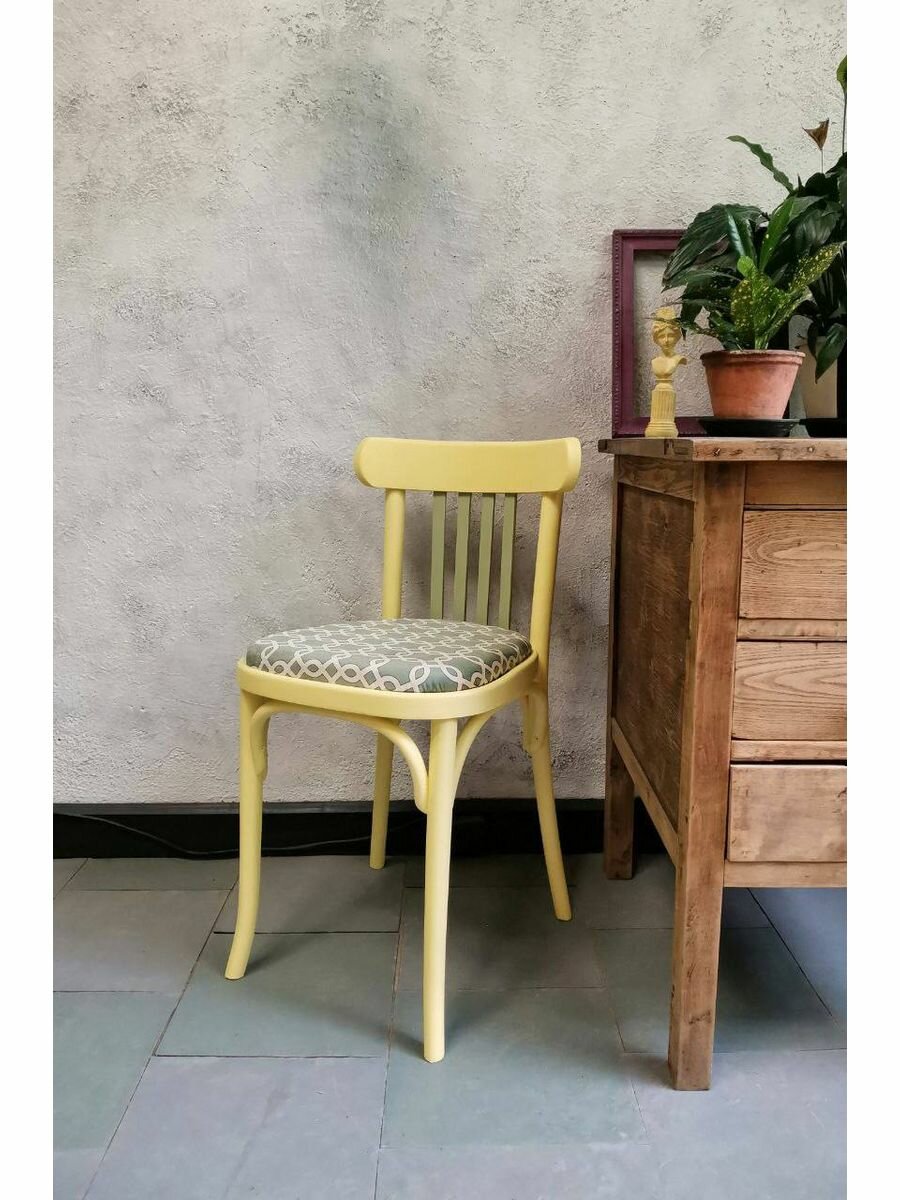 Краска Aturi Design Mia для мебели и декора, меловой бархат; Цвет: Английский желтый, 400гр - фотография № 10