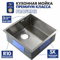 Мойка R5050W MELANA ProfLine 3,0/200 сатин врезная квадратная R5050W сатин