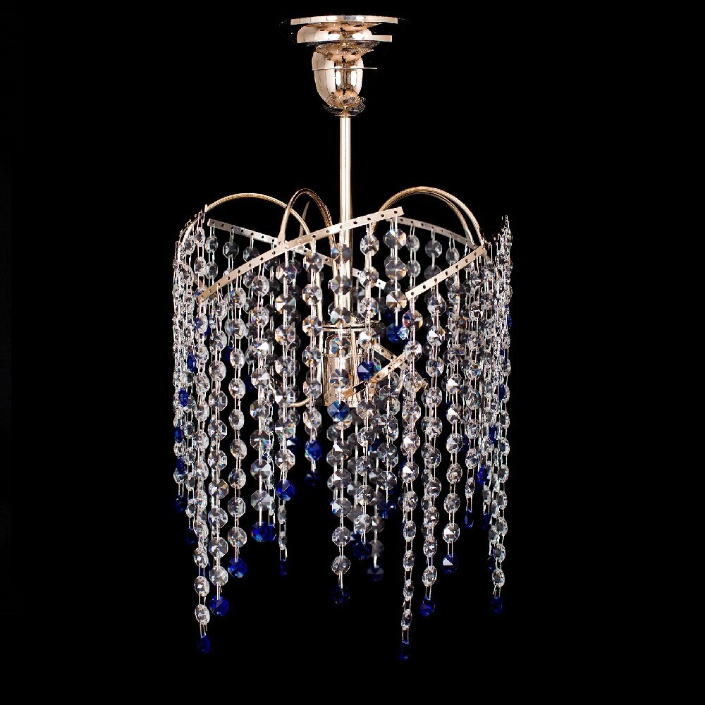 фото Люстра Гусь-Хрустальный Виноград №2 цветная, хрусталь, Е27, 60 Вт, кол-во ламп: 1шт, цвет арматуры: золотой