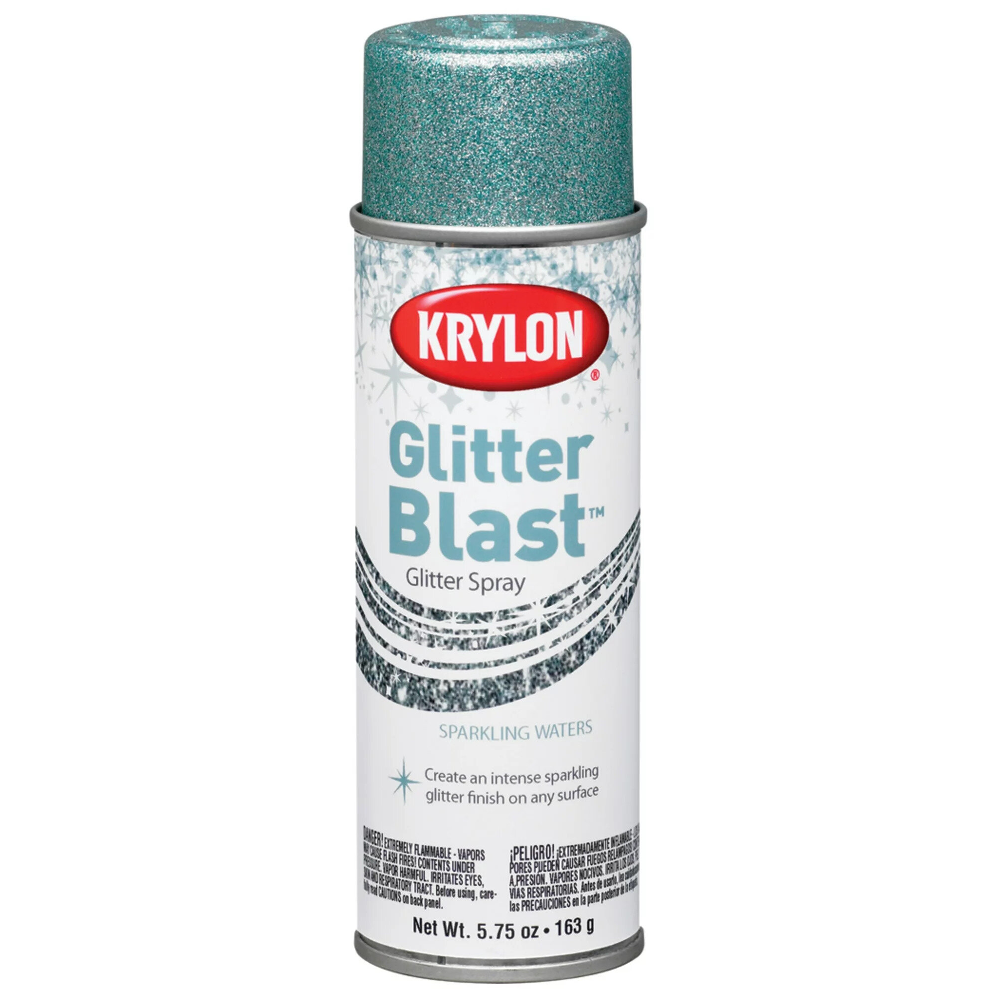 Лак с блестками Krylon Glitter Blast Spray "3D Глиттер", голубой, 163г