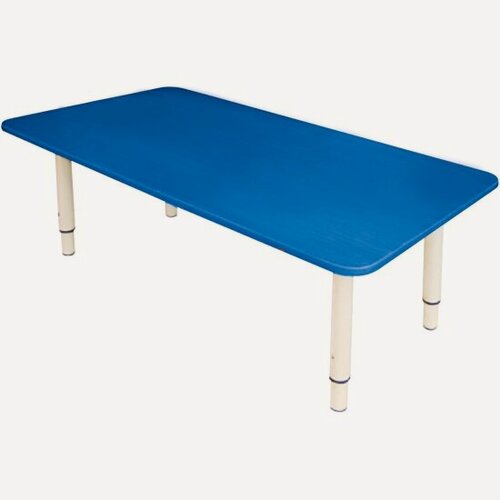 Изображение товара Детский стол Focusnic "Дошколенок", 900х450х400-580 мм, регулируемый, рост 0-3 (85-145 см), пластик, синий, слоновая кость