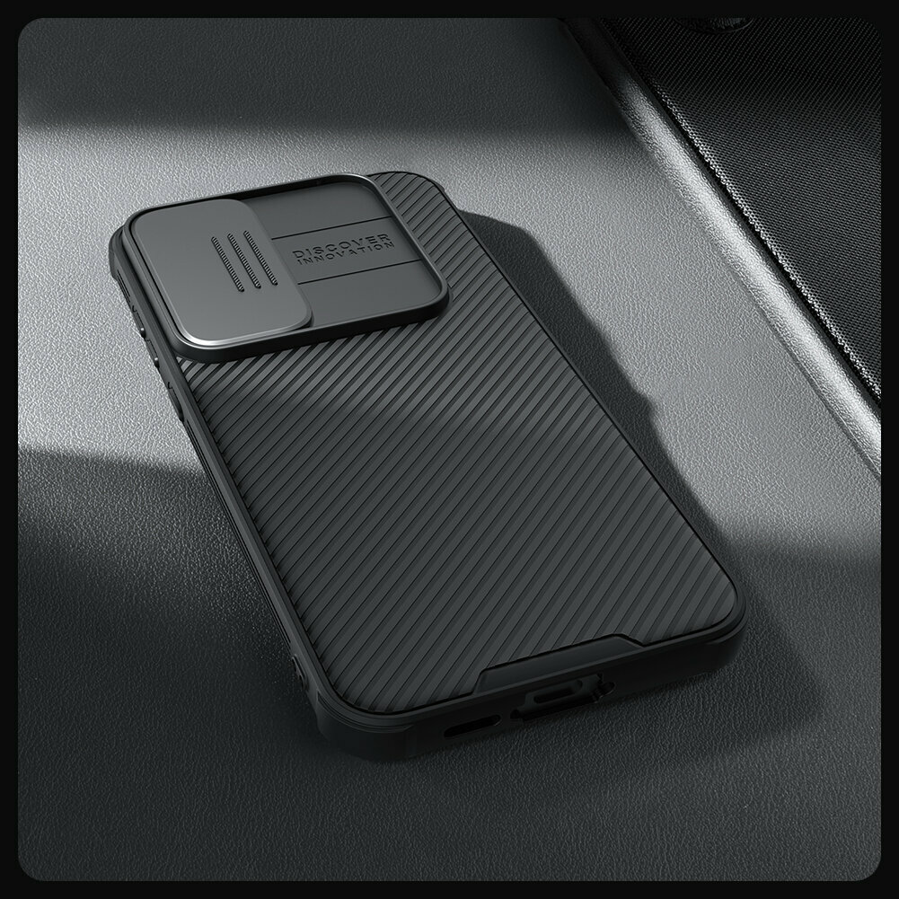 Противоударный чехол с защитной шторкой для камеры от Nillkin на Samsung Galaxy A55, серия CamShield Pro Case — фото 1