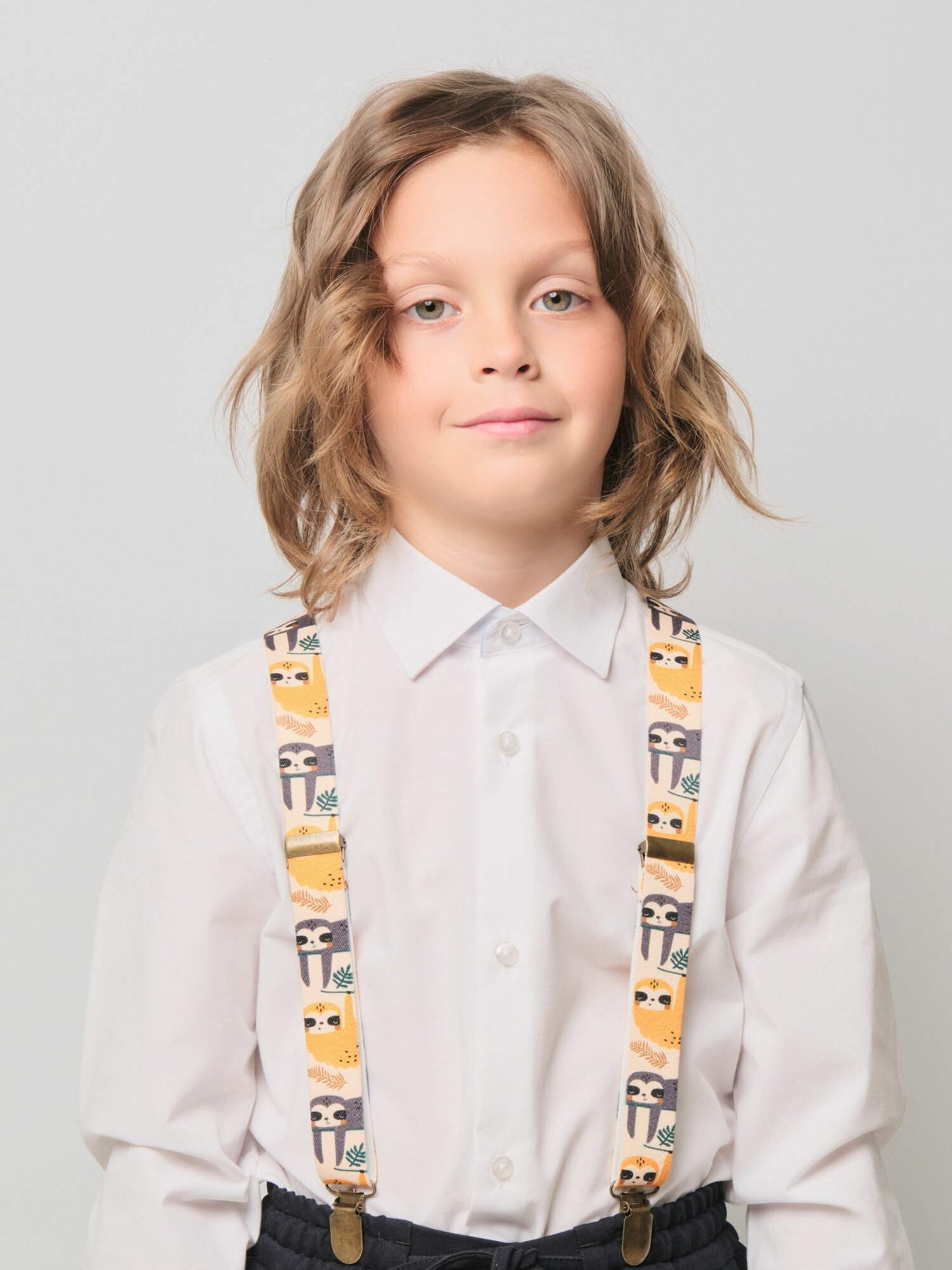 Подтяжки Андерсен для детей, размер 90-105, желтый, бежевый, коричневый — фото 1