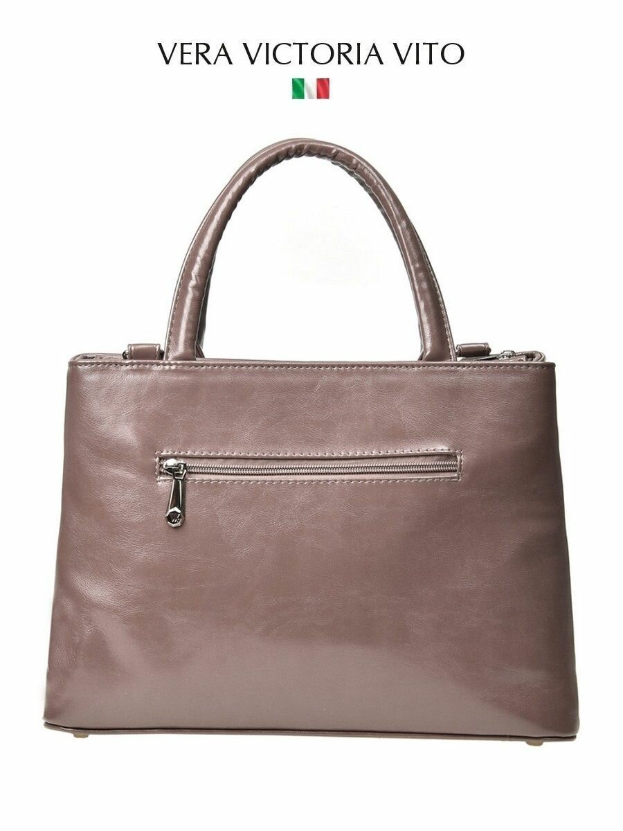 Сумка тоут Vera Victoria Vito, фактура гладкая, бежевый — фото 1