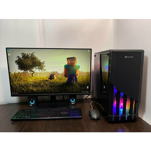 Игровой компьютер Intel/ Xeon E5-2650 v2/RAM 16 ГБ/ SSD 512 ГБ/RX 580-(8g)/монитор 24