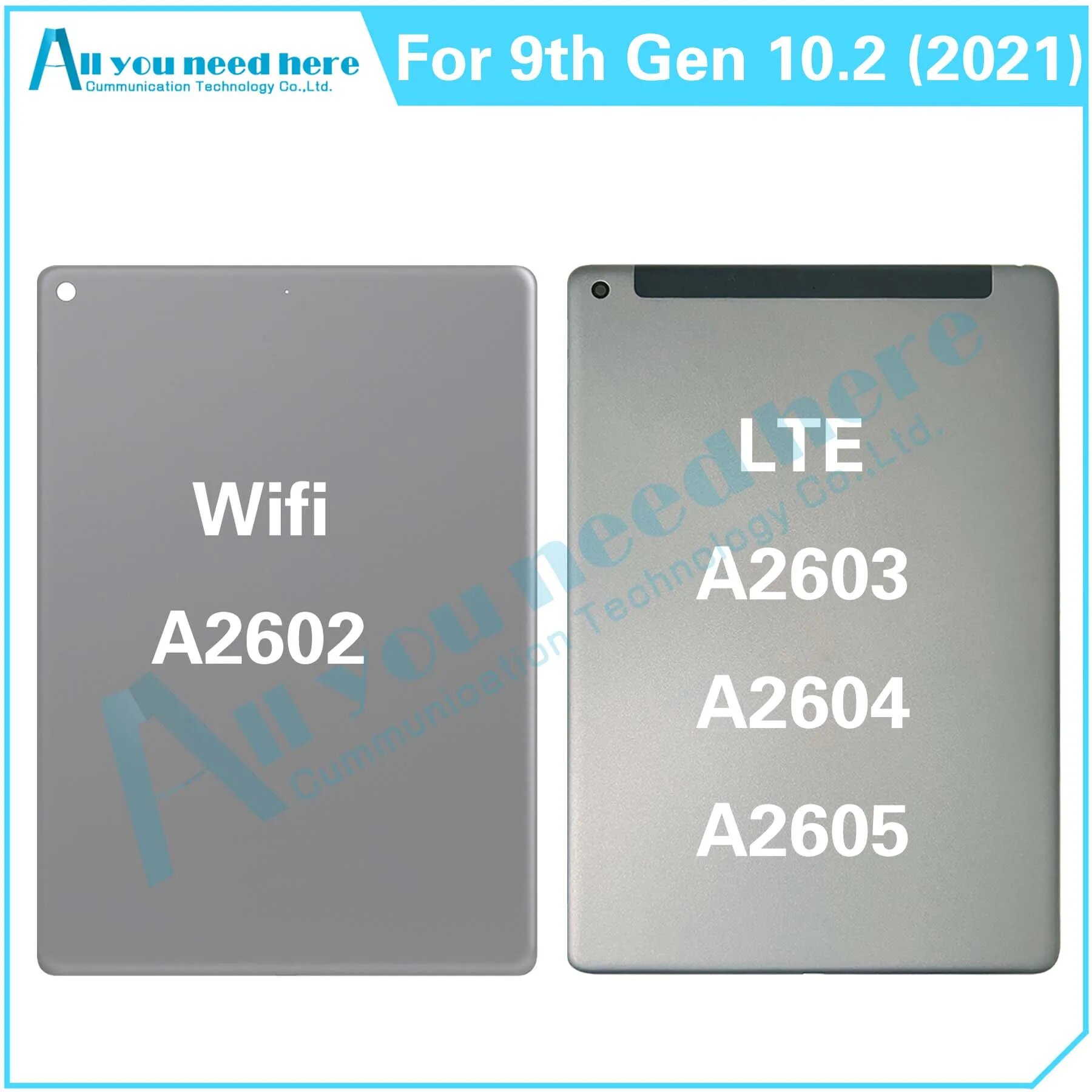 Крышка батарейного отсека iPad 9 10.2 (2021) Space Gray A2602