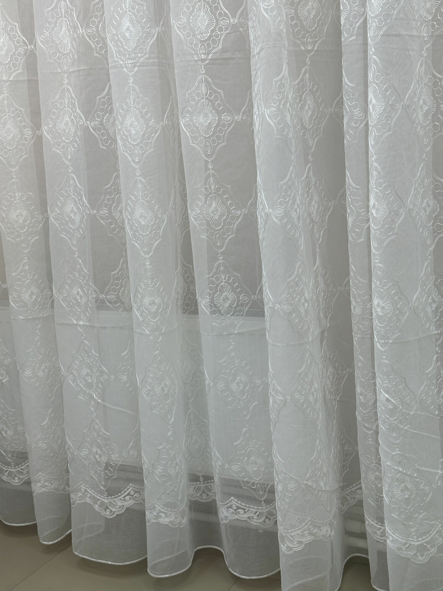 Тюль Лён Батист с вышивкой 300*250 — фото 1