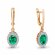 Серьги Diamant online, серебро, 925 проба, золочение, фианит, изу...