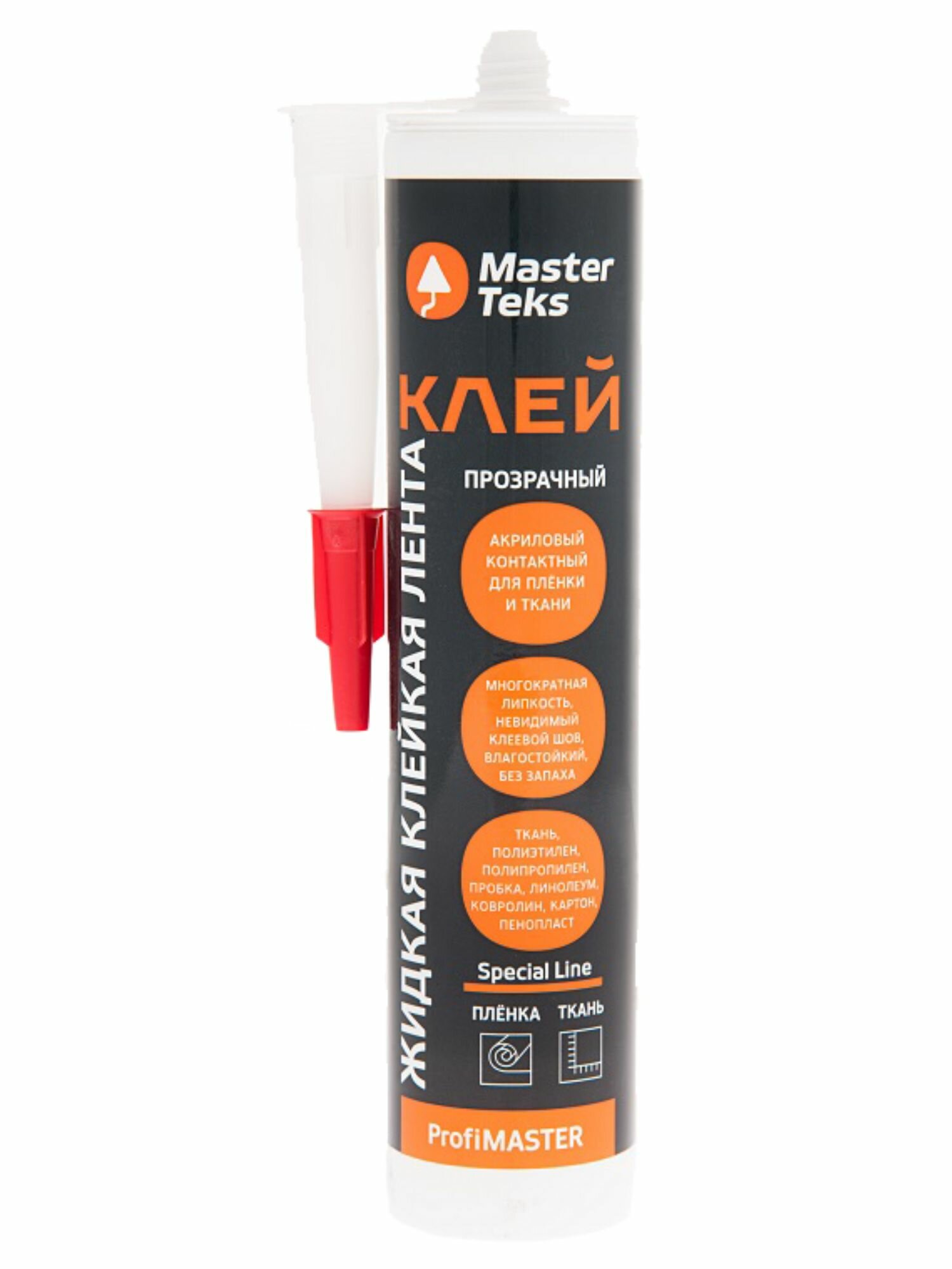 Клей акриловый MasterTeks жидкий скотч прозрачный 280 г