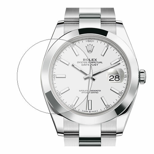 Скрин Мобайл защитный экран для часов Rolex - Datejust 41 - Oyster - 41 mm - Oystersteel из гидрогелевая плёнка прозрачная