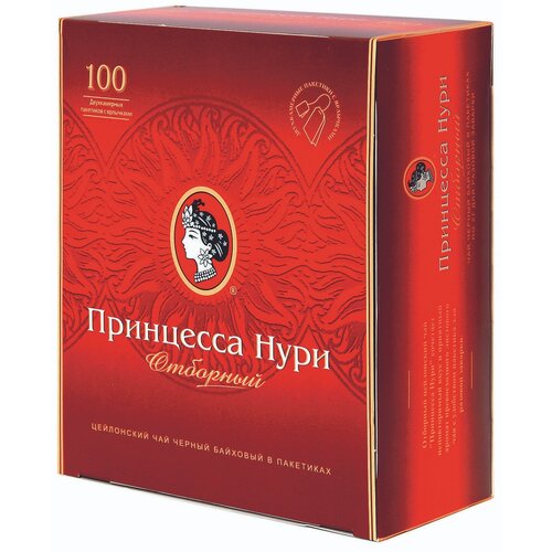 Упаковка из 18 штук Чай черный Принцесса Нури Отборный (2г х 100)(1800 пакетиков с ярл.)