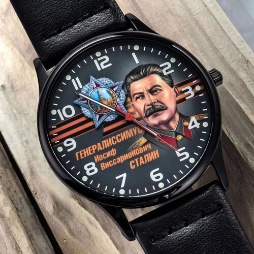 Наручные часы Наручные часы с изображением Сталина, черный