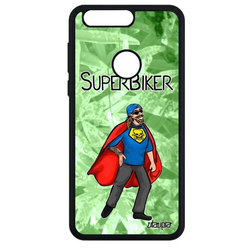 фото Чехол на телефон honor 8, "супербайкер" рисунок веселый utaupia