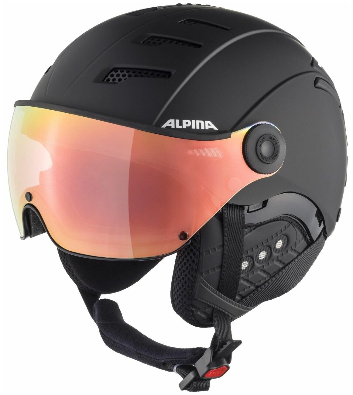 Зимний Шлем Alpina 2022-23 Jump 2.0 Q-Lite Black Matt (см:59-61)