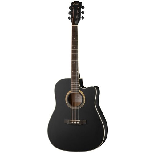 FFG-2041C-BK Акустическая гитара, черная, Foix акустическая гитара матовая черная размер 41 дюйм jordani e4120 bk
