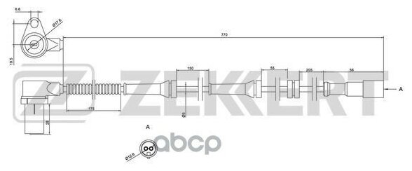 Датчик Abs Передн. Прав. Chevrolet Lacetti (J200) 05- Daewoo Nubira (J200) 03- Zekkert арт. SE6116