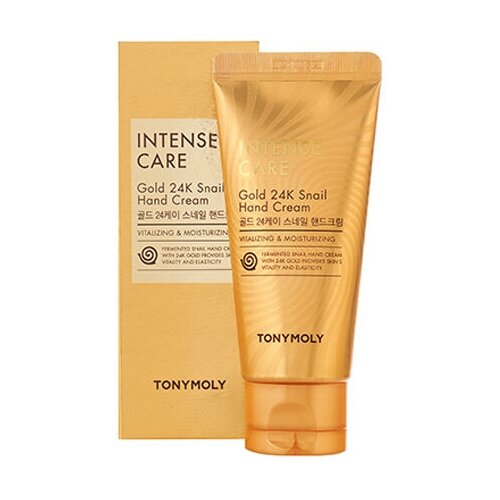 TONYMOLY INTENSE CARE Gold 24K Snail Hand Cream Крем для рук с муцином улитки и коллоидным золотом 60мл крем для рук с муцином улитки и коллоидным золотом intense care gold 24k snail hand cream 22мл