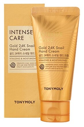 TONYMOLY INTENSE CARE Gold 24K Snail Hand Cream Крем для рук с муцином улитки и коллоидным золотом 60мл