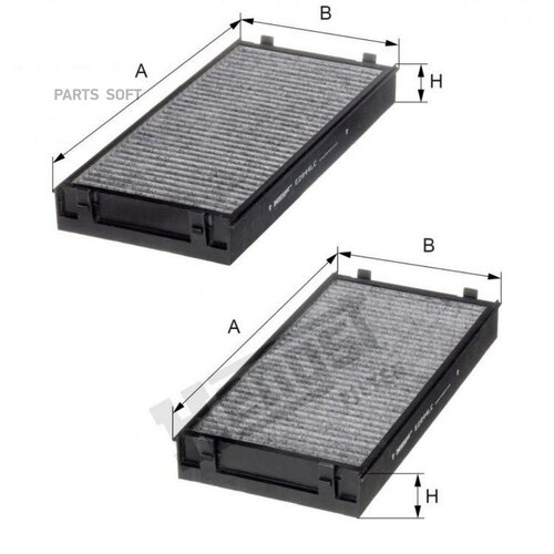 Фильтр салонный Hengst E2944LC-2 (CUK 2941-2) BMW угольный